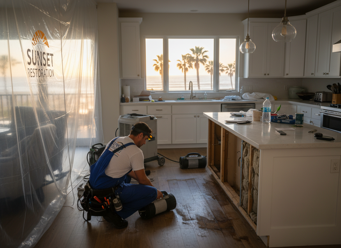 Water Damage Restoration Sunset Beach in Huntington Beach, CA 92649